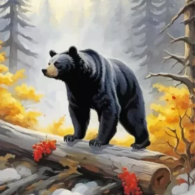 American Black Bear Paint by Number