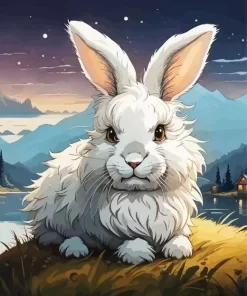 Angora Rabbit Paint by Number