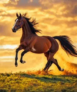 Brown Arabian Horse Paint by Number