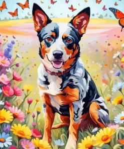 Australian Cattle Dog Art Paint by Number