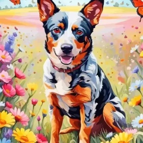 Australian Cattle Dog Art Paint by Number