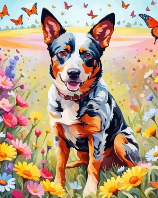 Australian Cattle Dog Art Paint by Number