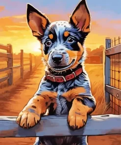 Australian Cattle Puppy Paint by Number