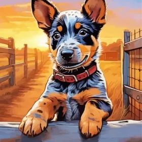 Australian Cattle Puppy Paint by Number