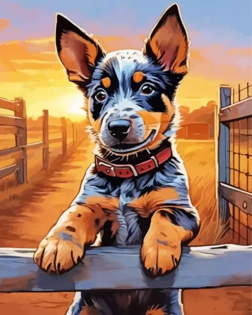 Australian Cattle Puppy Paint by Number