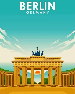 Berlin Germany poster paint by number