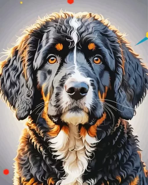 Bernedoodle Art Paint by Number