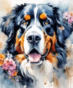 Bernese Mountain Dog Paint by Number