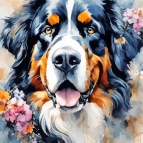 Bernese Mountain Dog Paint by Number