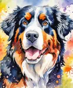 Bernese Mountain Art Paint by Number