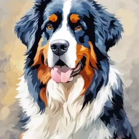 Bernese Mountain Paint by Number