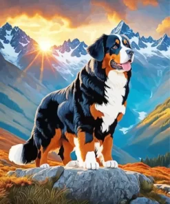 Bernese Mountain Pet Paint by Number