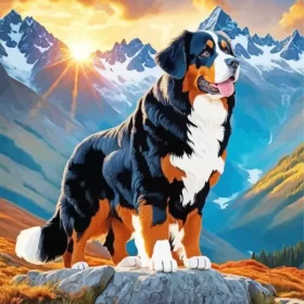 Bernese Mountain Pet Paint by Number