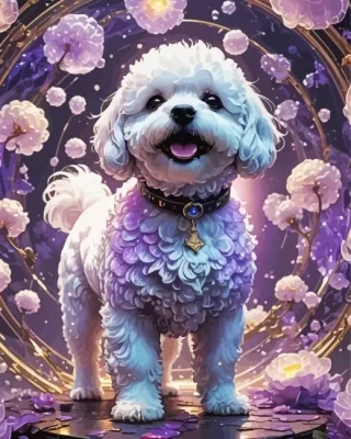 Bichon Frise Art Paint by Number