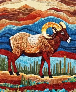 Bighorn Sheep Art Paint by Number