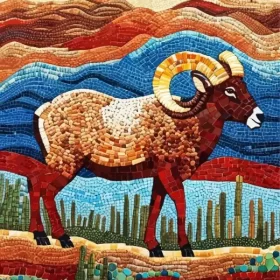 Bighorn Sheep Art Paint by Number