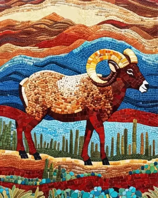 Bighorn Sheep Art Paint by Number