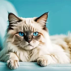 Birman With Blue Eyes Paint by Number