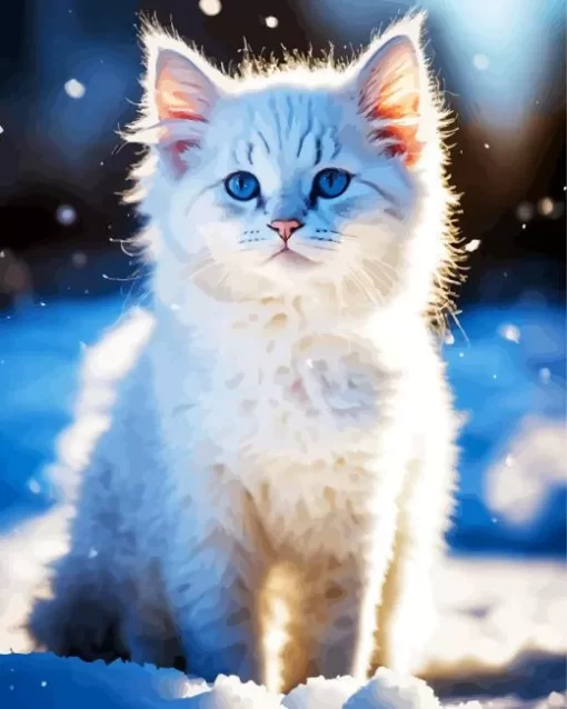 Birman In Winter Paint by Number