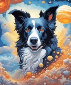 Border Collie Art Paint by Number