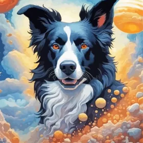 Border Collie Art Paint by Number