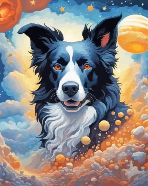 Border Collie Art Paint by Number