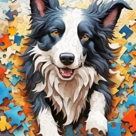 Border Collie Dog Art Paint by Numbers 