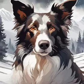 Border Collie Dog Paint by Number