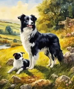 Border Collies Paint by Number