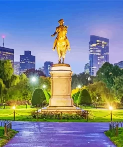 Boston Public Garden statue paint by number