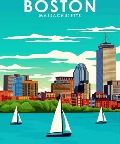 Boston poster paint by numbers