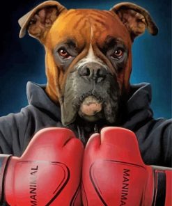 Boxer Dog Sport Paint by Number