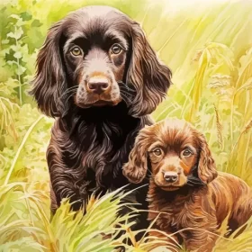 Boykin Spaniel Puppies Paint by Number