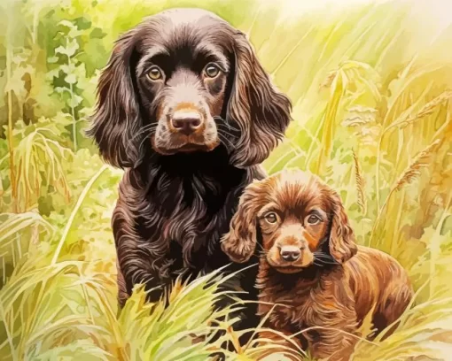 Boykin Spaniel Puppies Paint by Number