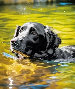 Boykin Spaniel Swimming Paint by Number