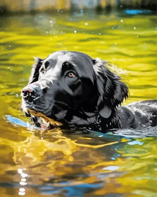 Boykin Spaniel Swimming Paint by Number