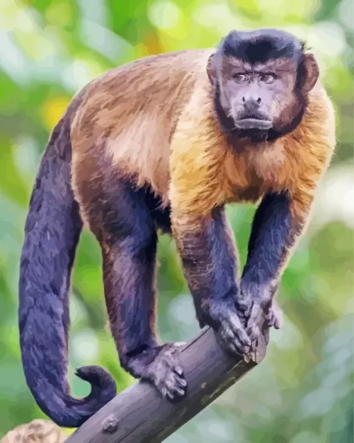 Brown Capuchin Monkey Paint by Number