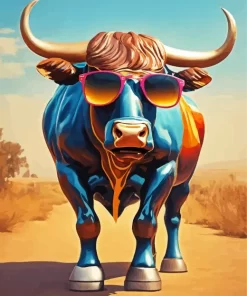 Buffalo With Sunglasses Paint by Numbers