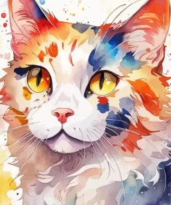 Aesthetic Calico Cat Art Paint by Number