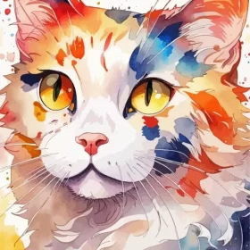 Aesthetic Calico Cat Art Paint by Number