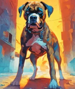 Cane Corso Dog Art Paint by Number