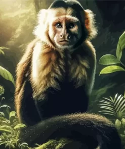 Capuchin Monkey Animal Paint by Number