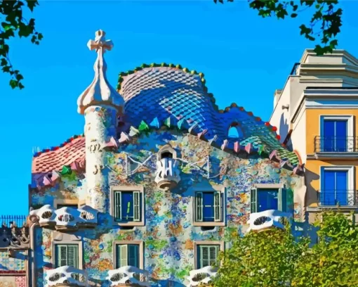 Casa Batllo Barcelona Paint by Numbers