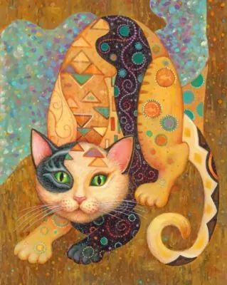 Cat by gustav klimt