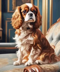 Cavalier King Charles Spaniel Animal Paint by Number