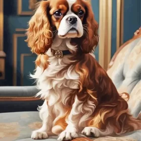 Cavalier King Charles Spaniel Animal Paint by Number