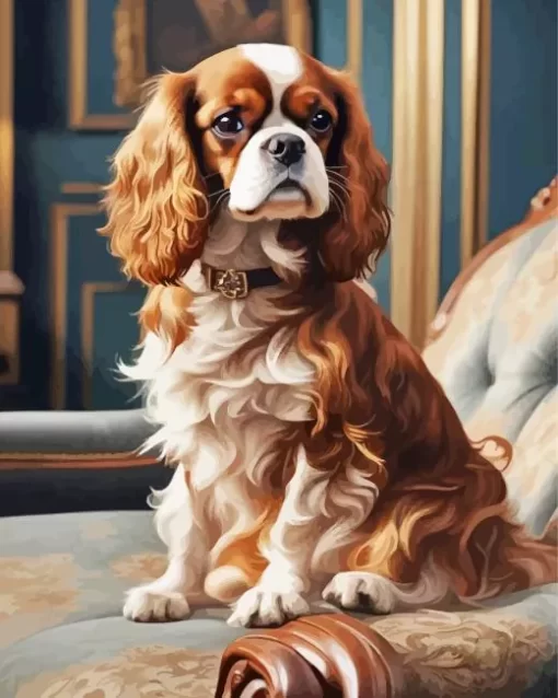 Cavalier King Charles Spaniel Animal Paint by Number