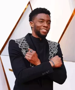 Chadwick Boseman Actor Paint by Number