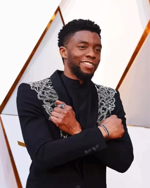 Chadwick Boseman Actor Paint by Number