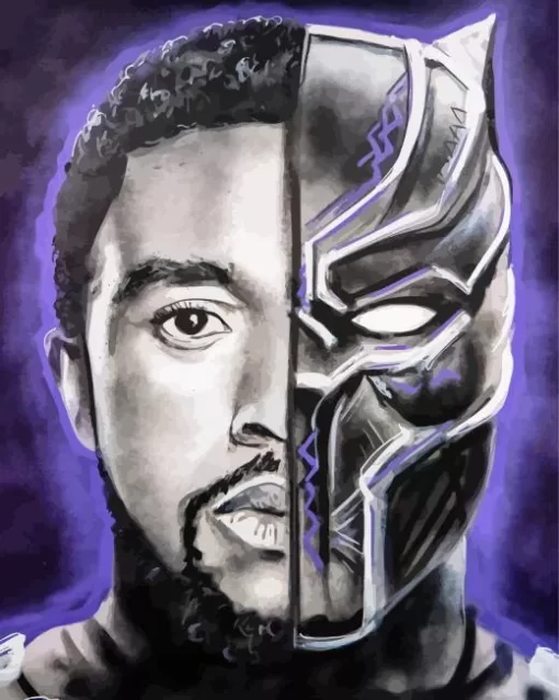 Chadwick Boseman Art Paint by Number